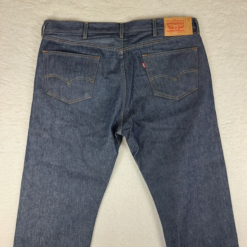 Levi's 501‎ Jeans Mens 42x32 Blue Original Fit Waterless Button Fly Denim